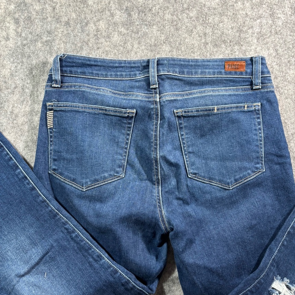 Paige Womens Medium Wash Distressed Verdugo Ankle Jeans Siz e30 - Picture 7 of 15
